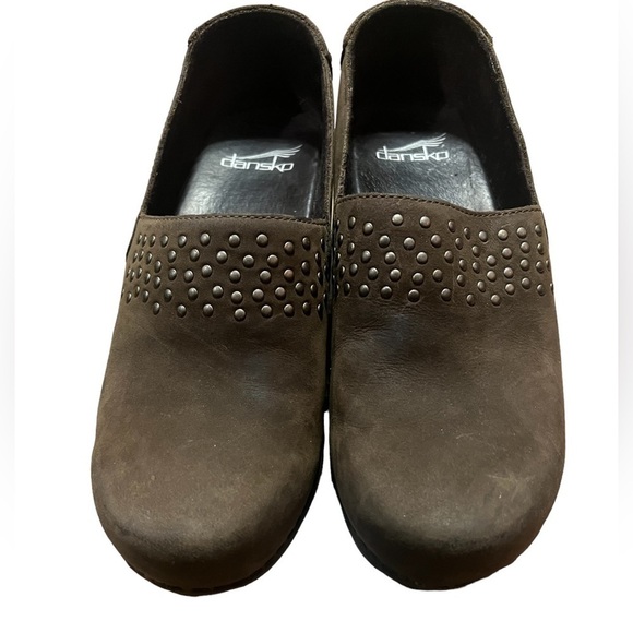 Dansko mavis brown leather studded clogs - Picture 2 of 7